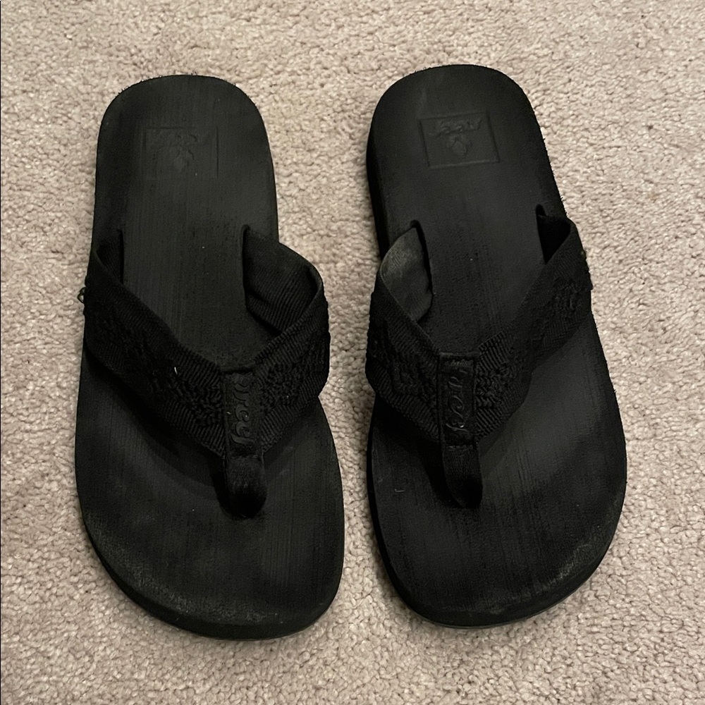 Reef Black Flip Flops size 7